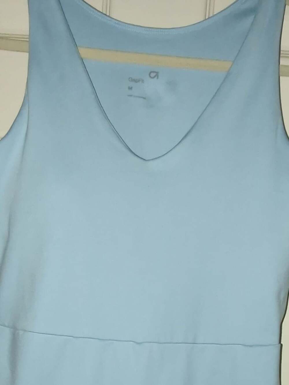 GapFit Light Blue Active Dress with V-Neck and Shelf Bra Size M